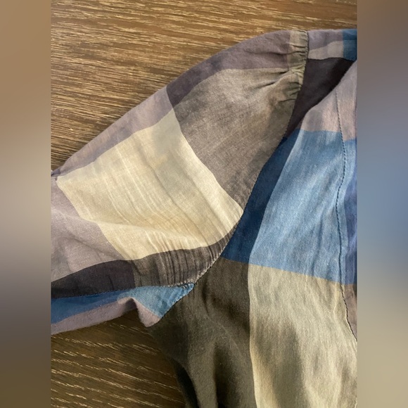 Anthropologie Vintage Retro Moulinette Soeurs Reed Blue Plaid Shirt Dress Pinup - Picture 8 of 8